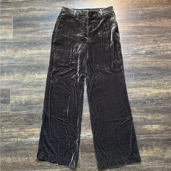 LOFT Brown Velvet Wide Leg Pants Trousers 6 - Picture 8 of 8